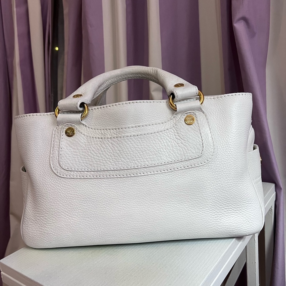 Celene White Satchel Textured Leather - Picture 8 of 16